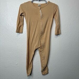 Larkspur Baby Tan Zip Up Sleeper Footless Size 12-18 Months